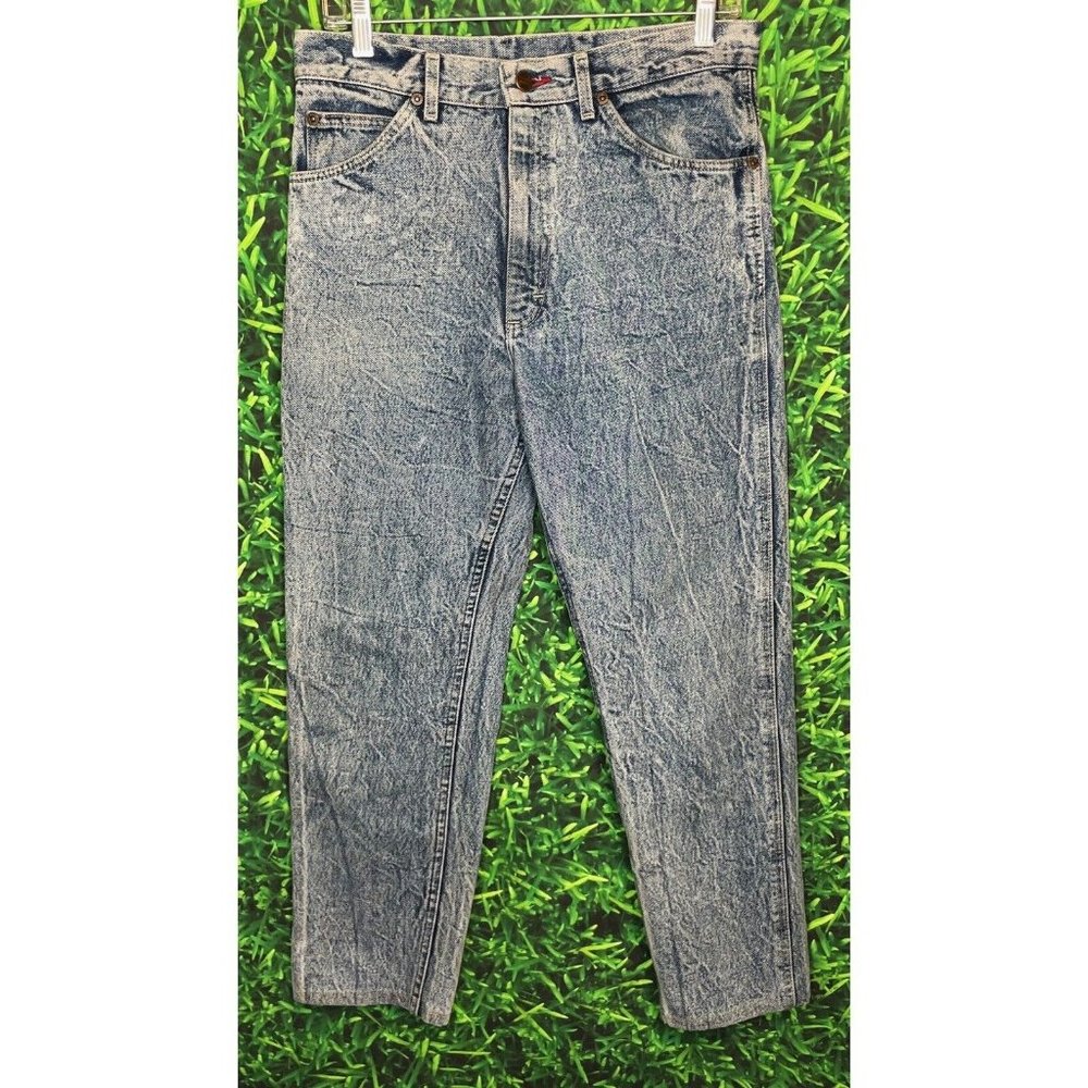 Vintage Pepsi Apparel America Jeans Acid Washed High Waisted 32x28 1980s USA